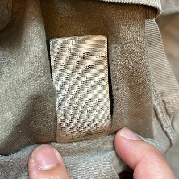 James Perse brown/tan corduroy button down shirt size 2 - Picture 6 of 7